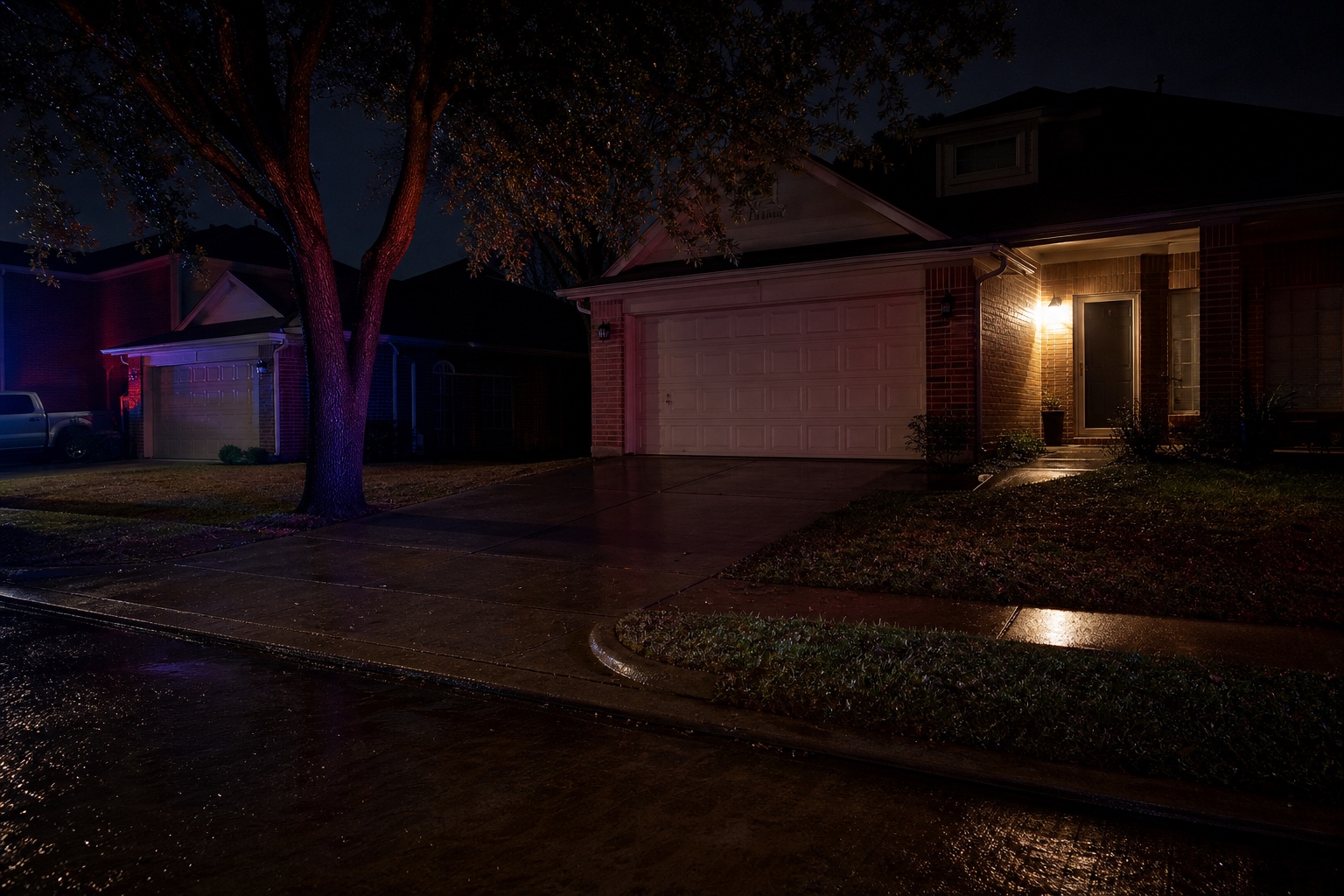 AI editorial reconstruction for: Two killed in overnight shooting inside Houston home